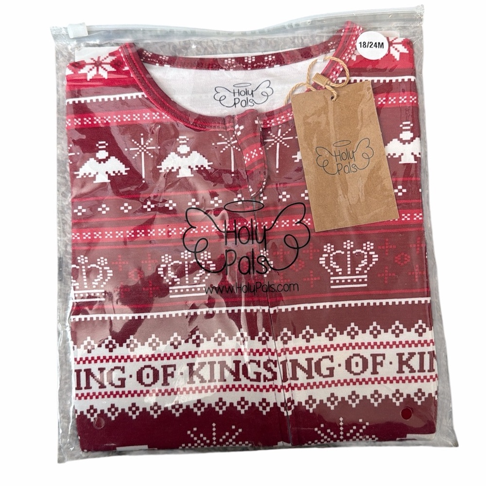NWT Holy Pals King of Kings one piece footed pajama sleeper size 18 - 24 months